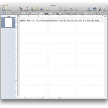 Avery Shipping Address Labels 30up for Apple Pages