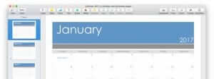 Pages Calendar Template for 2017
