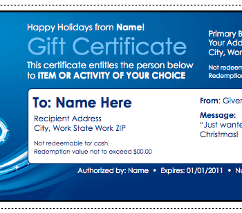 Pages Template Christmas Gift Certificate