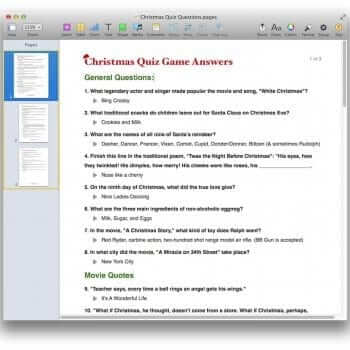 Christmas Quiz Game Template