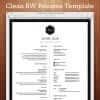 Clean Black and White Resume Template for Pages