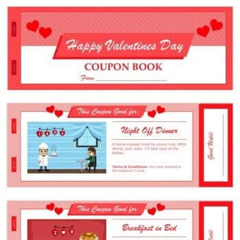 Valentines Day Coupon Book Template