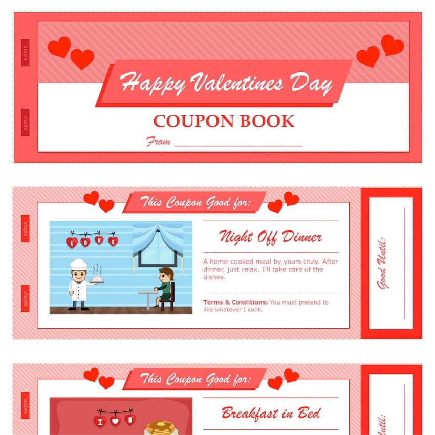 Valentines Day Coupon Book Template