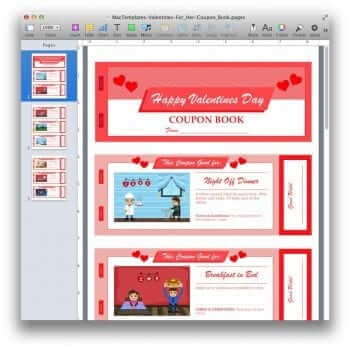 Valentines Day Coupon Book Template