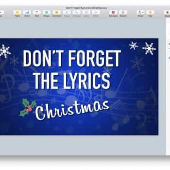 Don't Forget the Lyrics Christmas Keynote Game Template Example