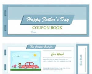 Fathers Day Coupon Book Template for Pages