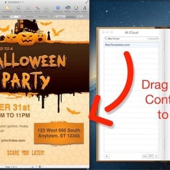 Halloween Party Invitation Mail Merge