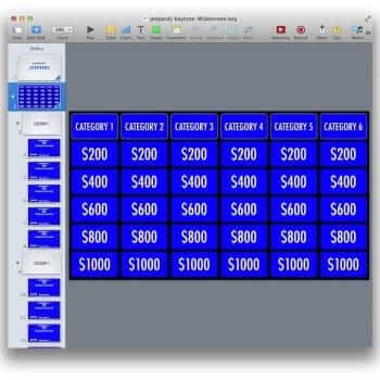 Keynote Jeopardy Template Board
