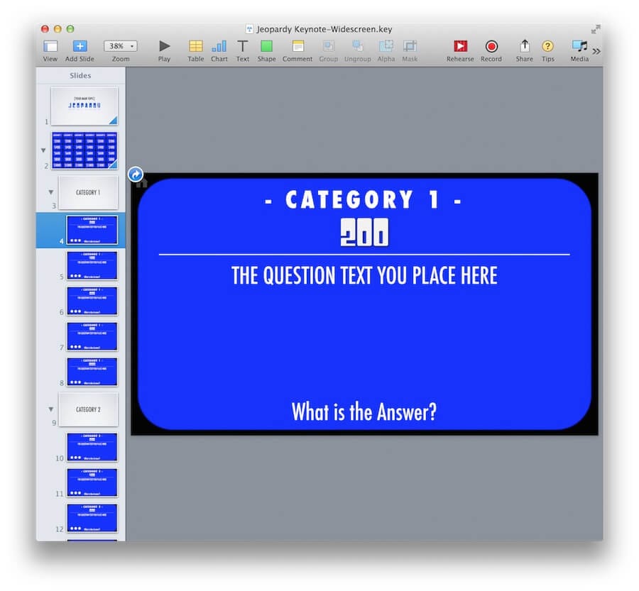 Keynote Jeopardy Template Question Example