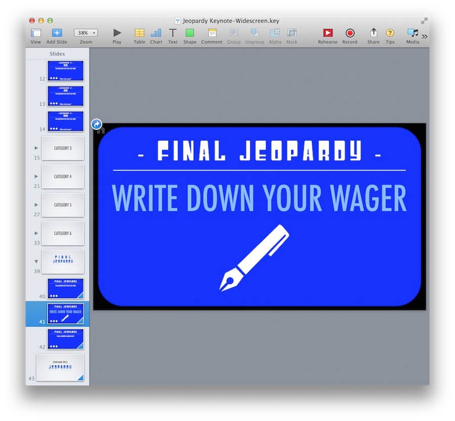 Keynote Template Final Jeopardy