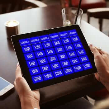 Keynote Jeopardy Template on iPad