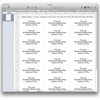 Avery Labels with Address Book Merge