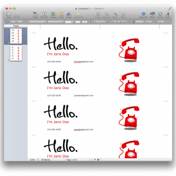 Alternative view of Mommy Cards Template