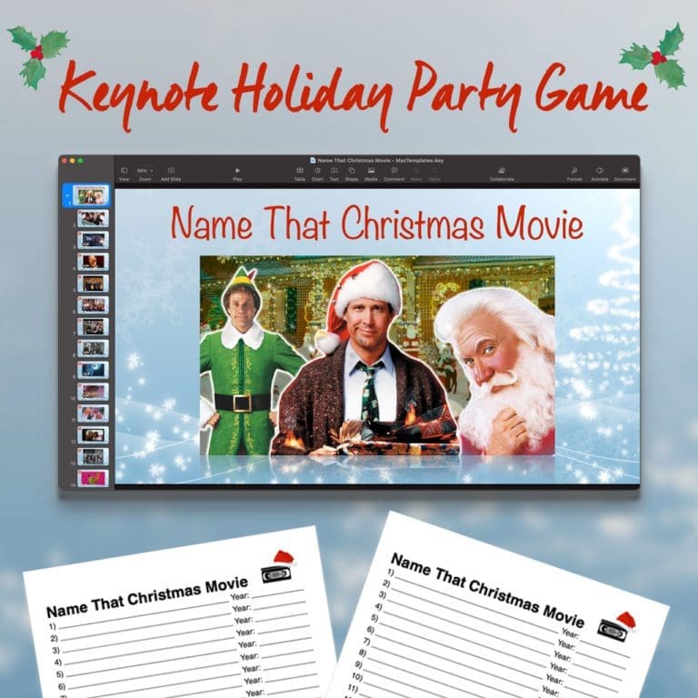 Name That Christmas Movie Keynote Party Game Template