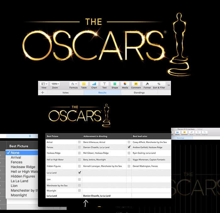 Oscar Night Party Template for Numbers