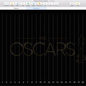 Oscar Party Template for Numbers Example