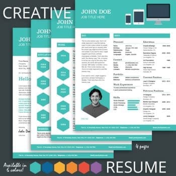 Creative Resume Template for Pages
