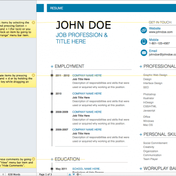 Alternative view of Modern Resume Template