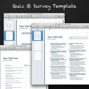 Quiz and Survey Template for Pages