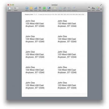 Shipping Labels Template 10up
