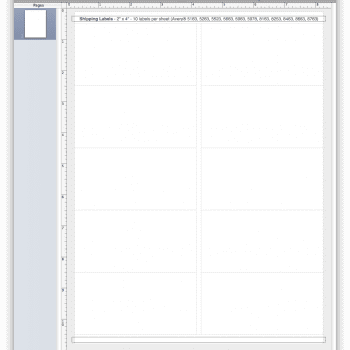 Alternative view of Avery Shipping Labels Template - 10 Up