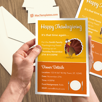 Thanksgiving Invitation Template for Pages