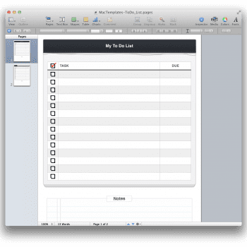 To Do List Template