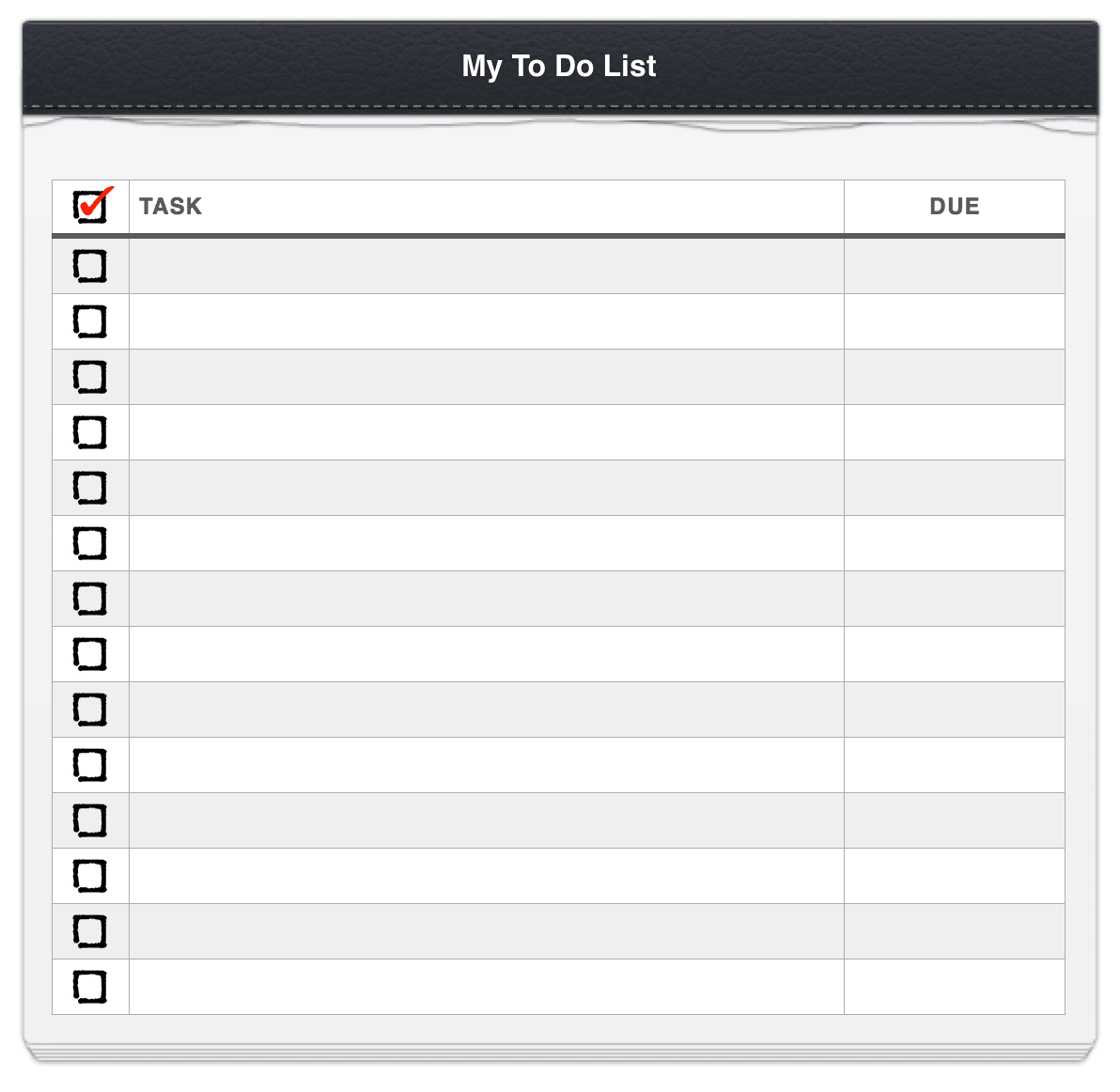 To Do List for Apple Pages