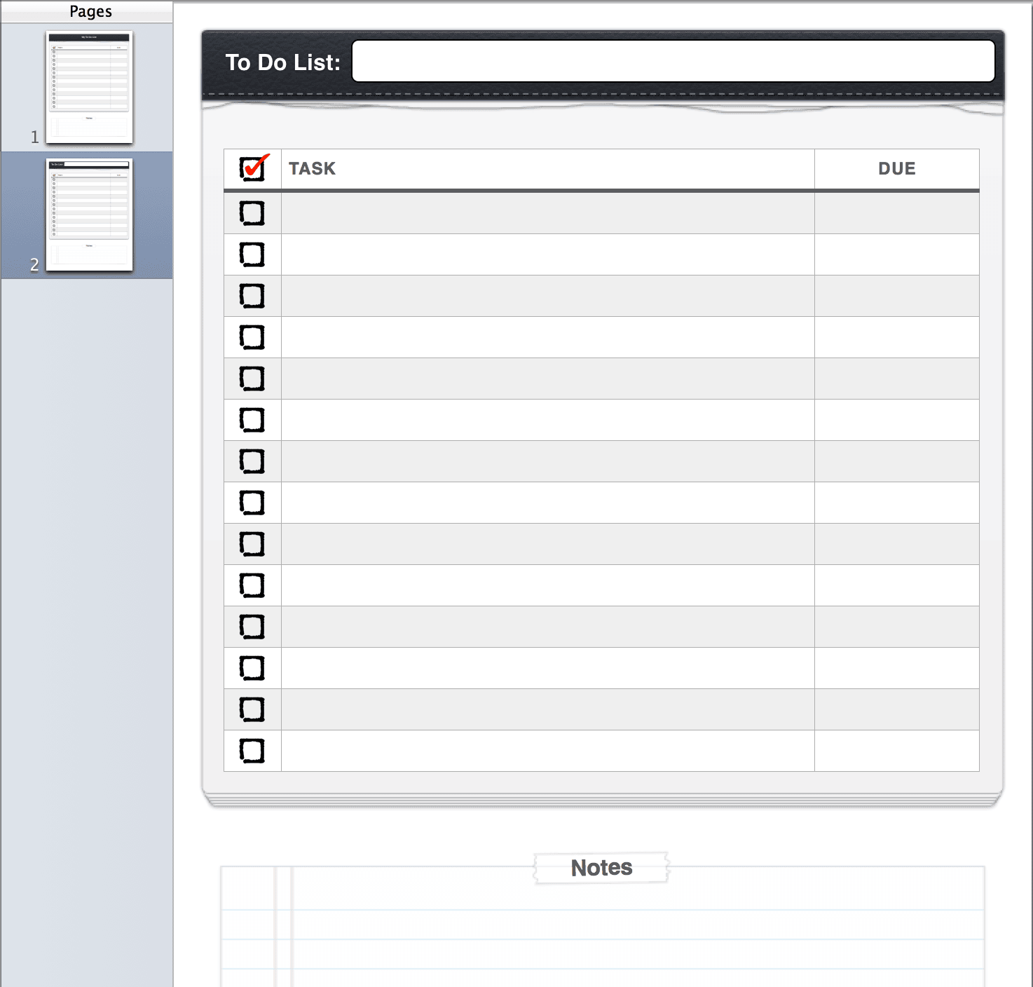 Alternate To Do List with Writable Title